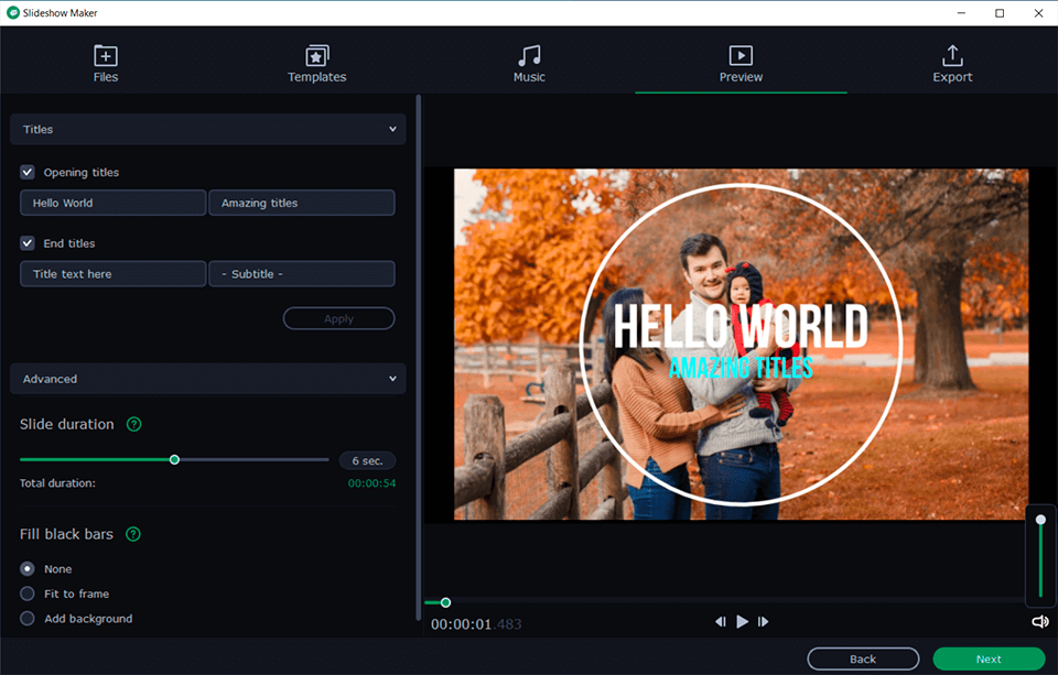 movavi slideshow editor interface photo video maker