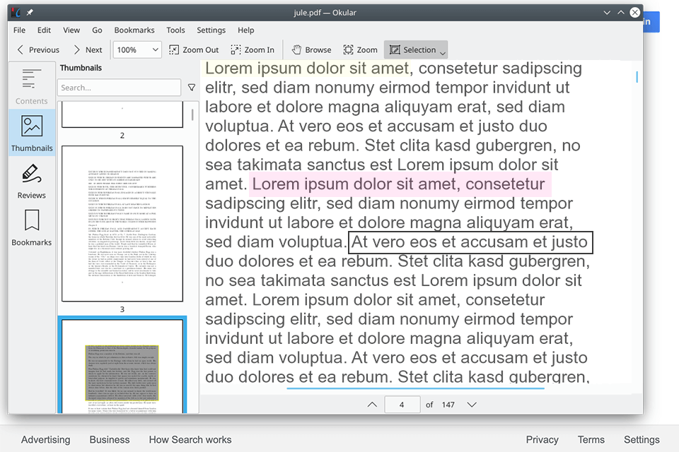 okular for chromebook interface