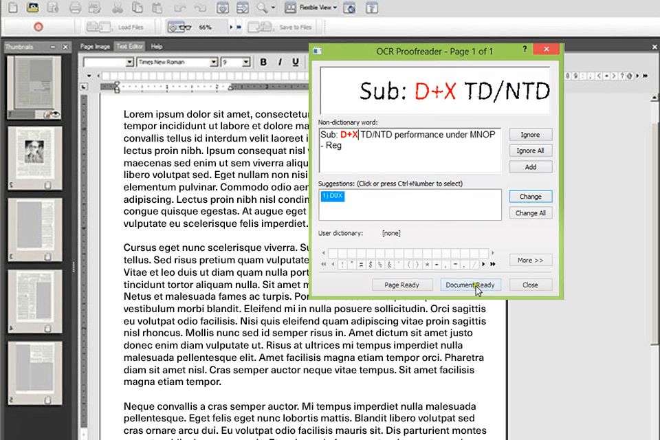 omnipage النهائي واجهة برنامج ocr