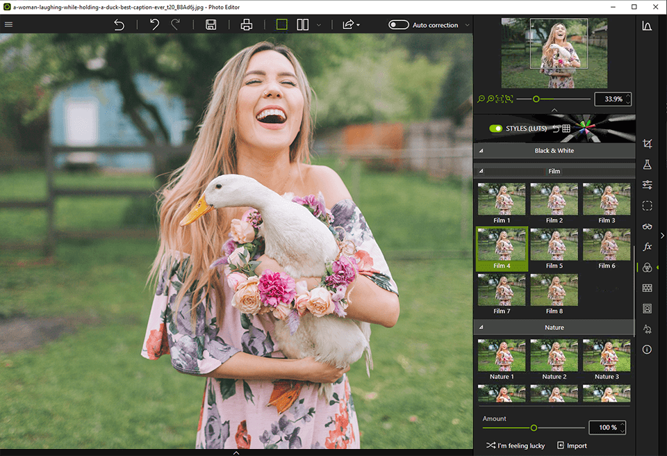 painel de tira de filme inpixio