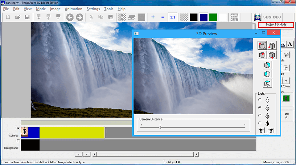 photoanim software-schnittstelle für fotoanimationen