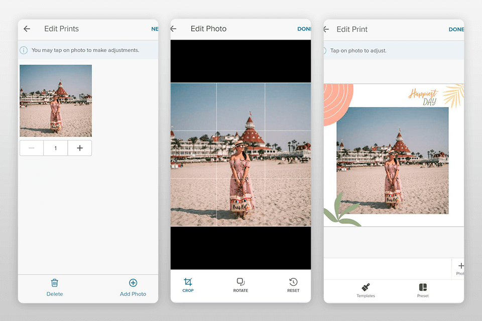 photobook photo editor border app-gränssnitt