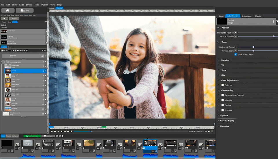 photopia interface photo video maker