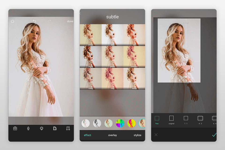 pixlr nuotraukų redagavimo programa, skirta android sąsajai