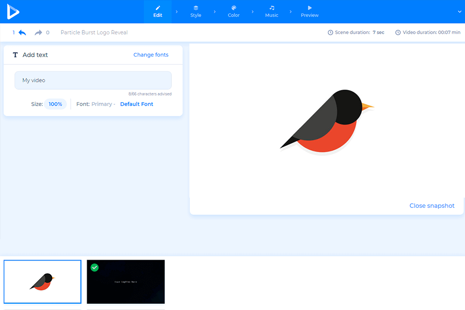 renderforest logo animation software interface