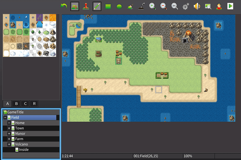 rpg maker free game making software interface