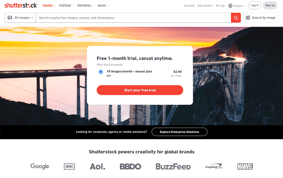 shutterstock interface