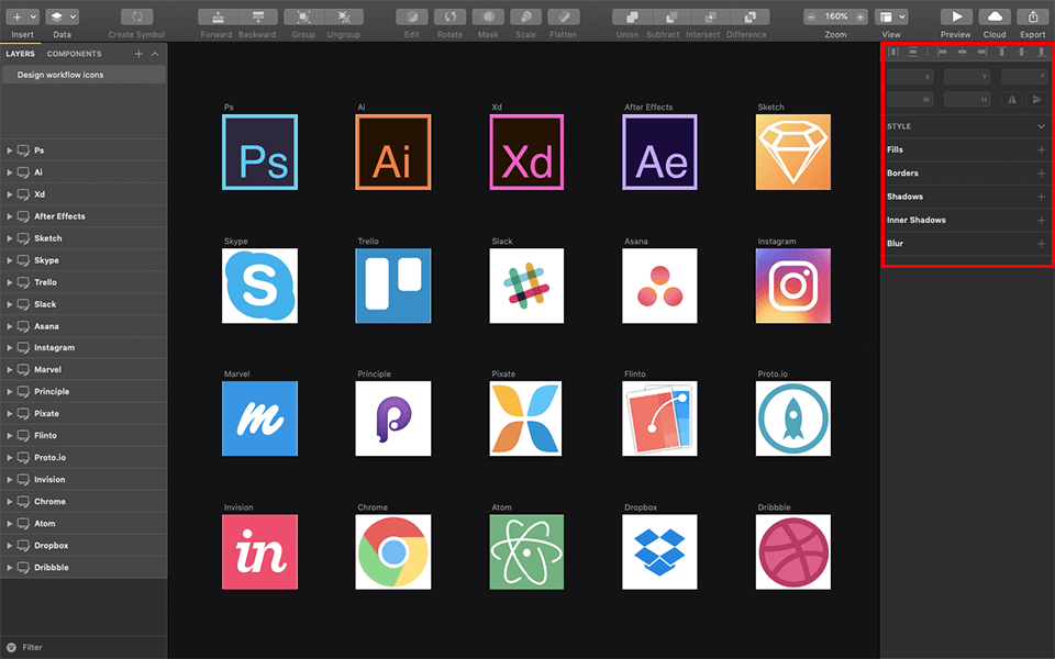 sketch reusable elements screen