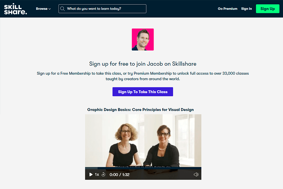 skillshare free online graphic design course