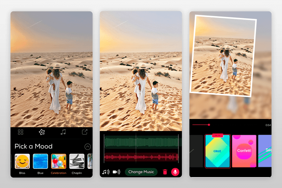 slideshow interface photo video maker