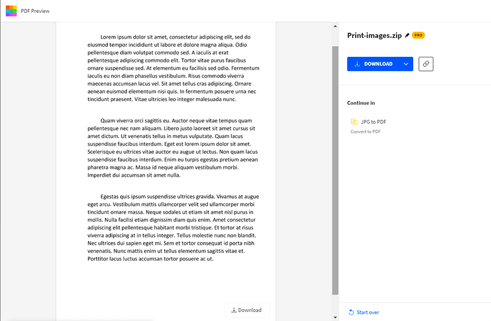 smallpdf tasuta pdf to jpg converter liides