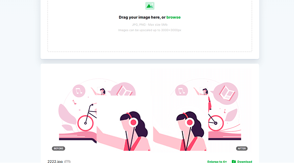 smart upscaler icons8 apps interface