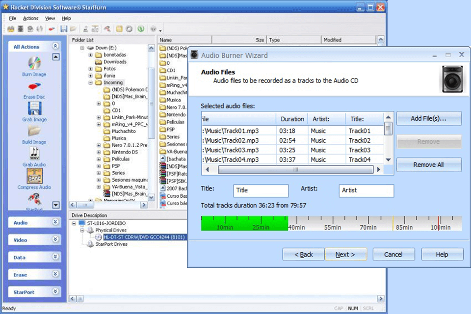 starburn blu ray authoring software interface