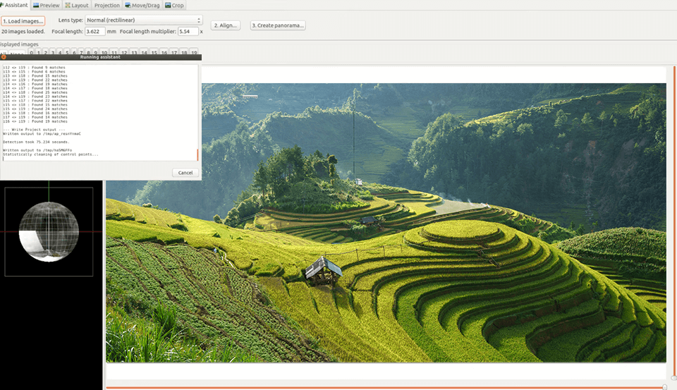 stitch panorama gimp plugin