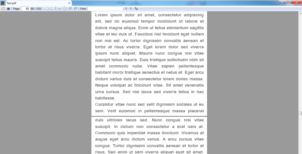 interface von sumatra pdf-programm