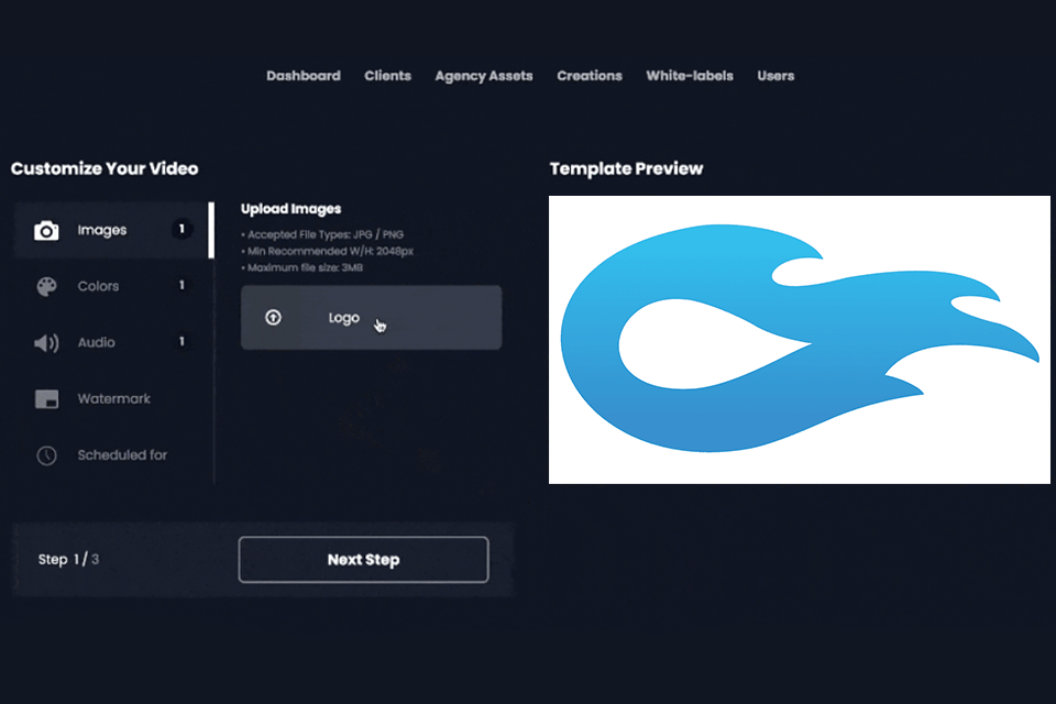 viddyoze logo animation software interface