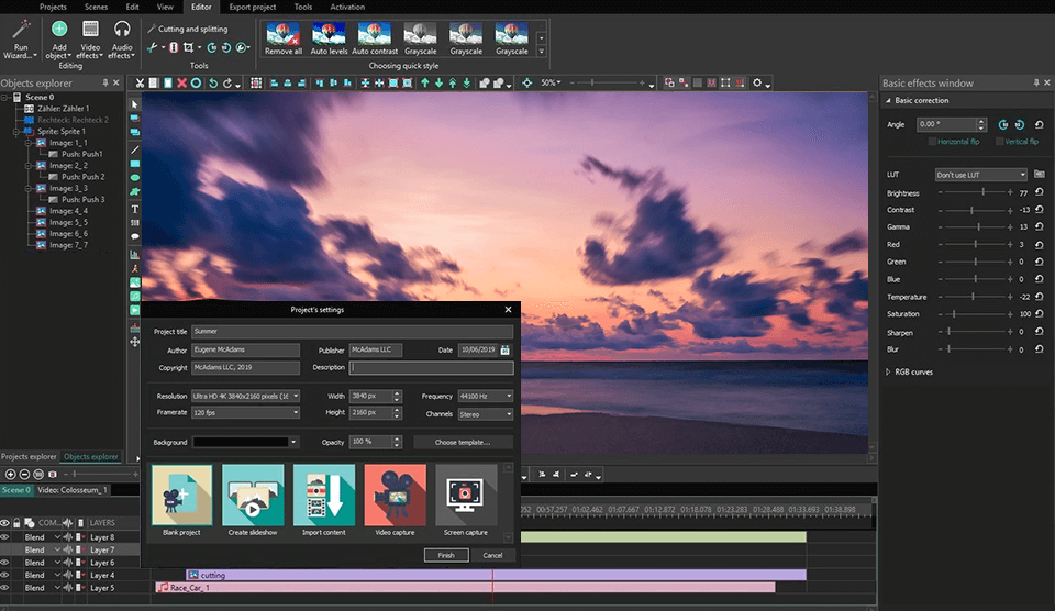 vsdc mp4 editor interface