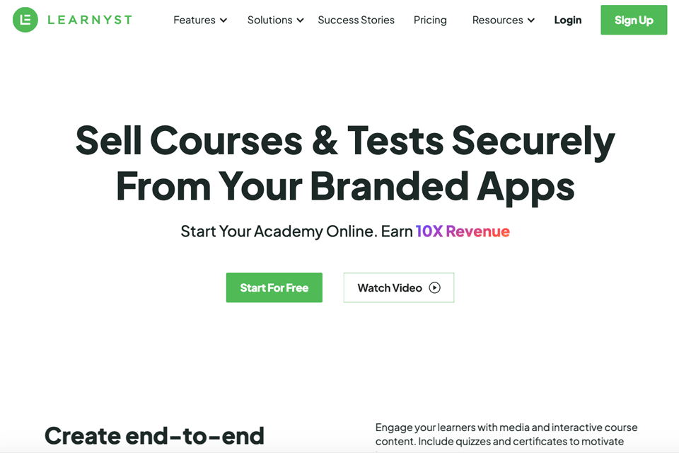 learnyst online presentation platform website