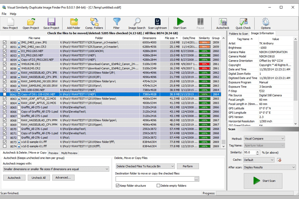 mindgems duplicate photo finder interface