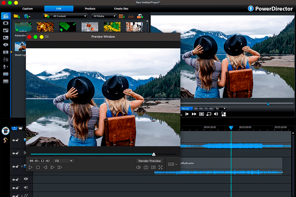 powerdirector software di editing video per interfaccia mac