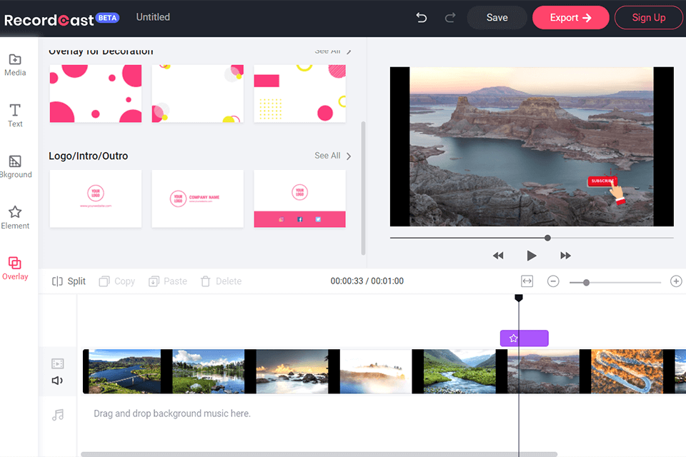 recordcast interface