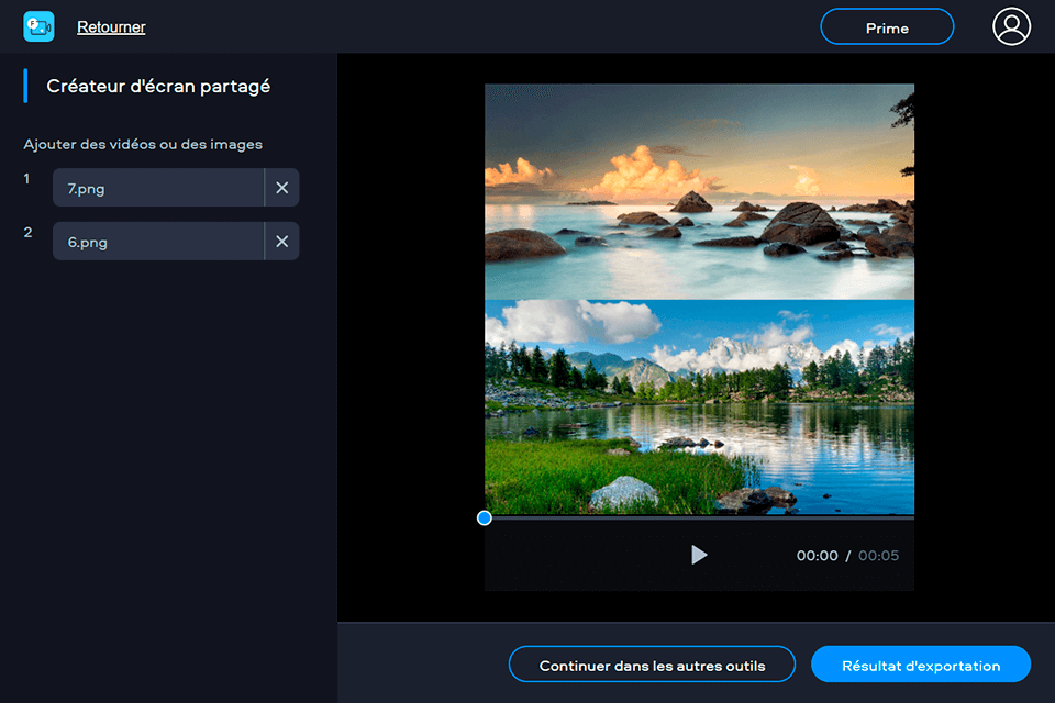 éditeur vidéo en ligne fastreel à écran partagé