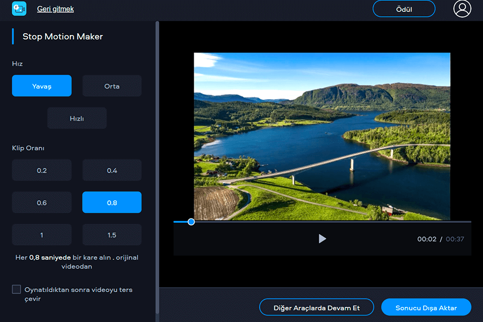 stop motion fastreel çevrimiçi video düzenleyici