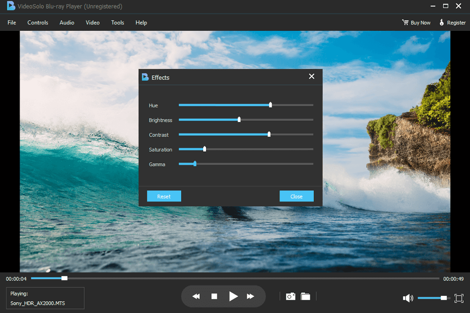 videosolo free dvd player for windows 10 interface