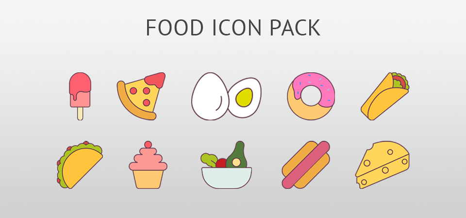 adobe illustrator food icon pack