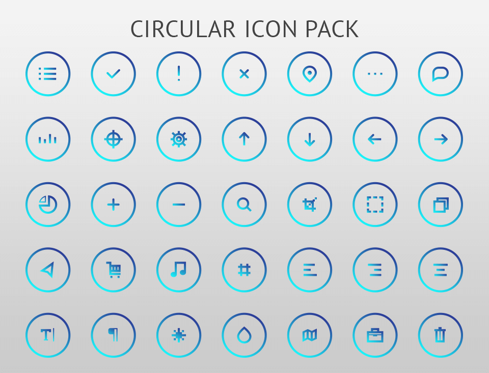 adobe illustrator icon circular pack