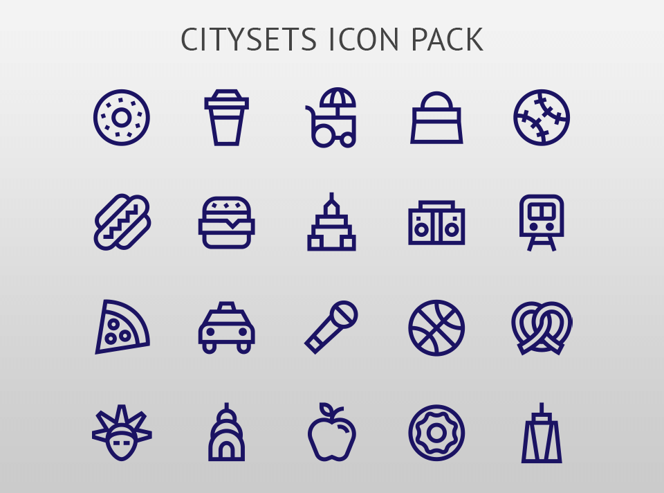 adobe illustrator icon citysets pack