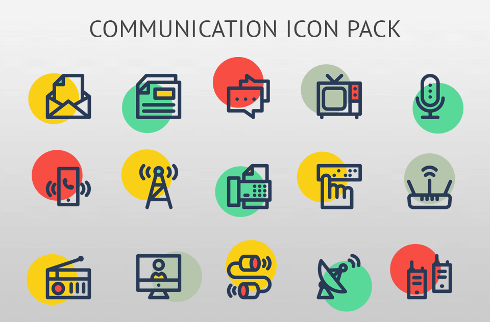 adobe illustrator icon communication pack