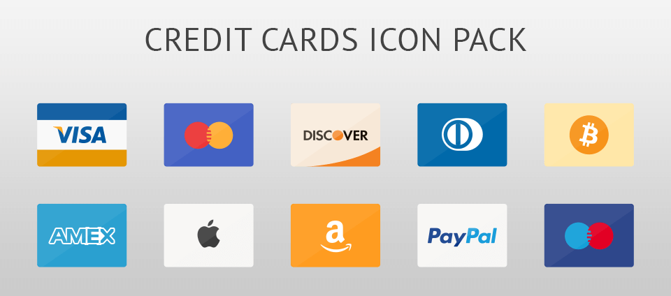 adobe illustrator icon credit cards pack