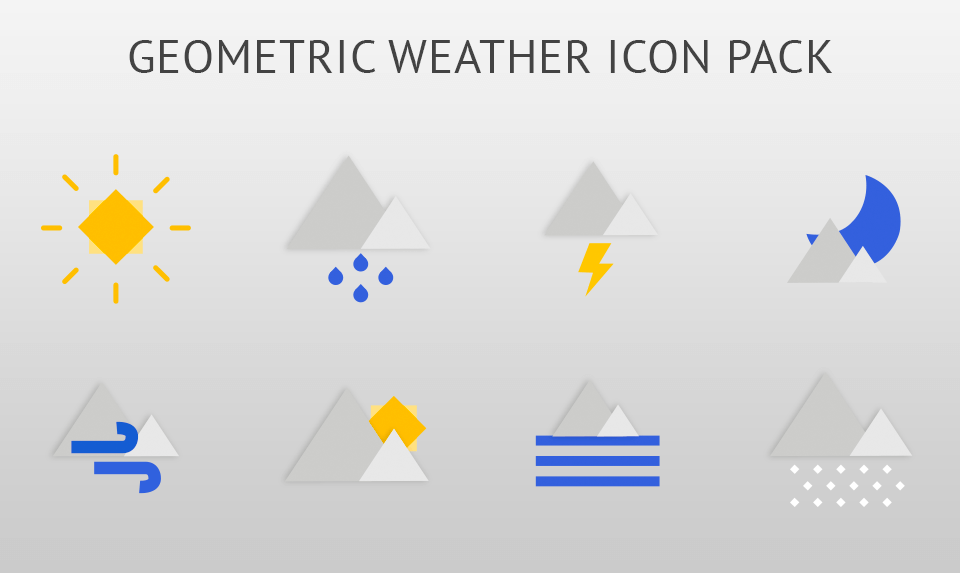 adobe illustrator icon geometric weather pack