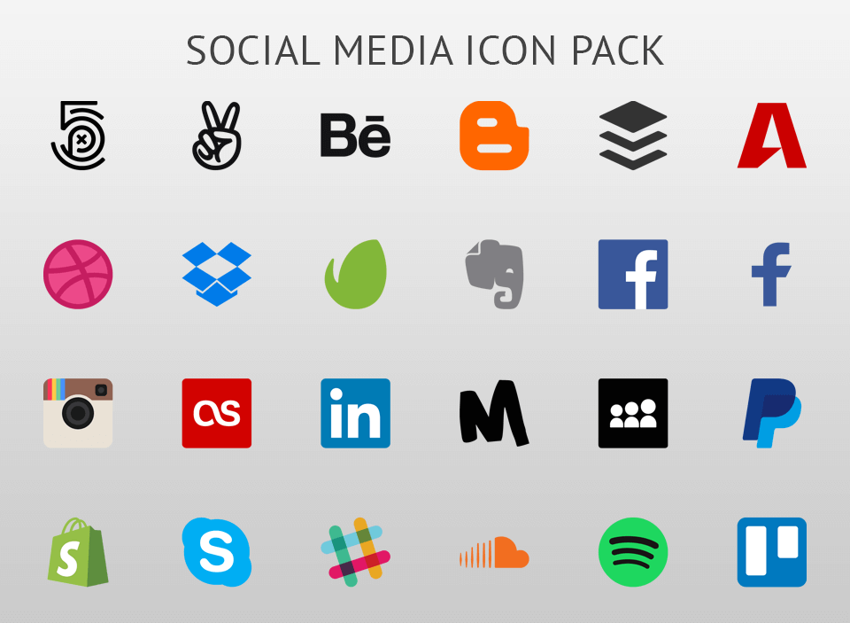 adobe illustrator icon social media pack