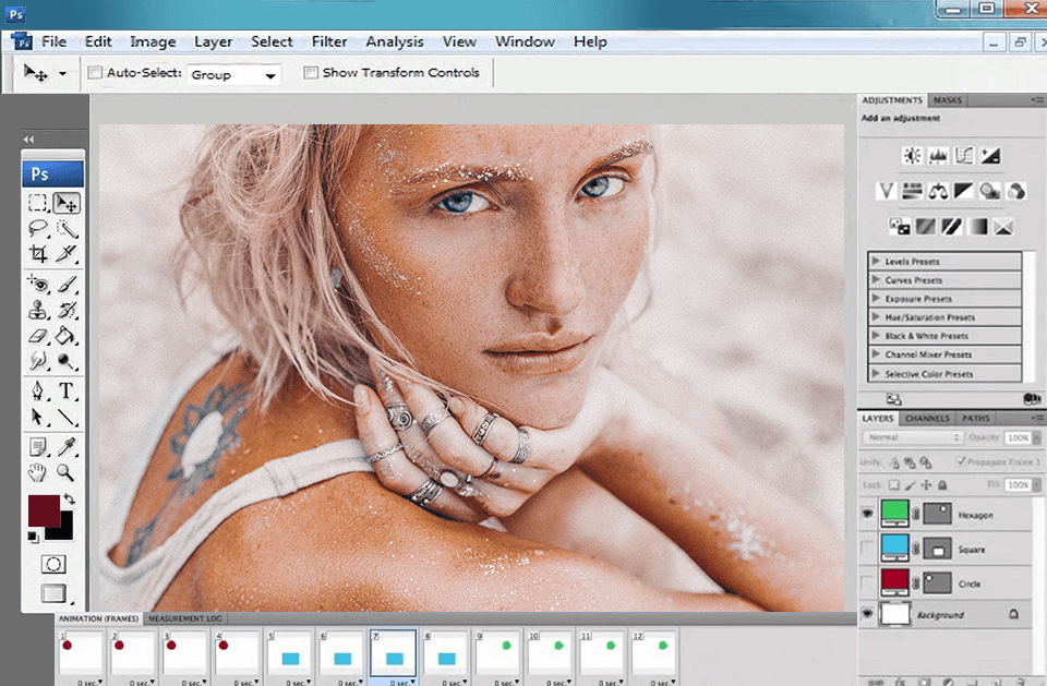 interface do adobe photoshop cs3