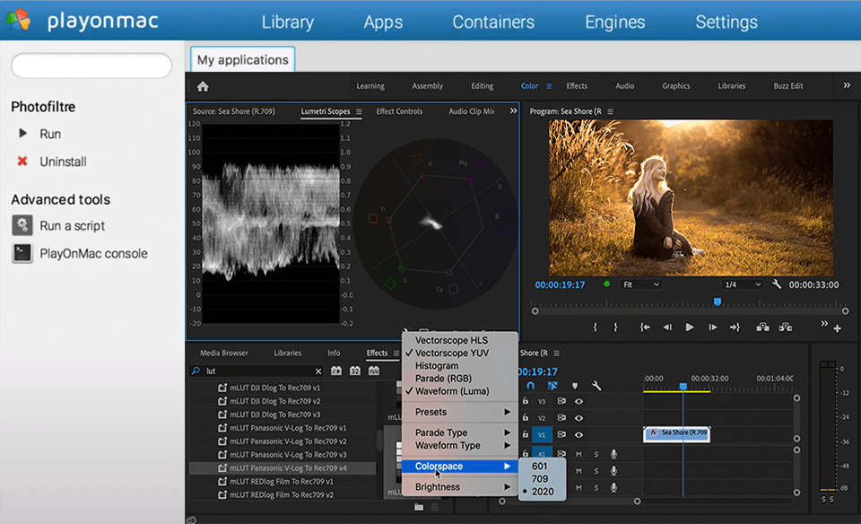 adobe premiere linux through playonlinux
