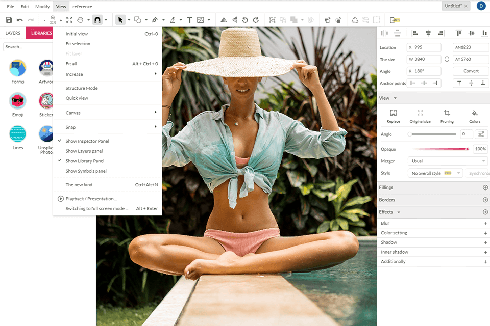 برامج الجاذبية مثل canva