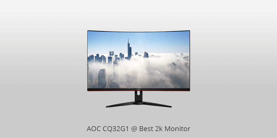 top gaming monitor with curved and frameless 2k display