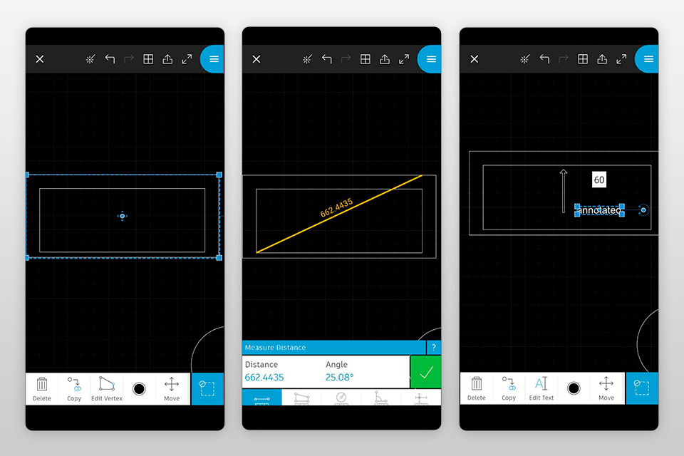 autocad mobile interface