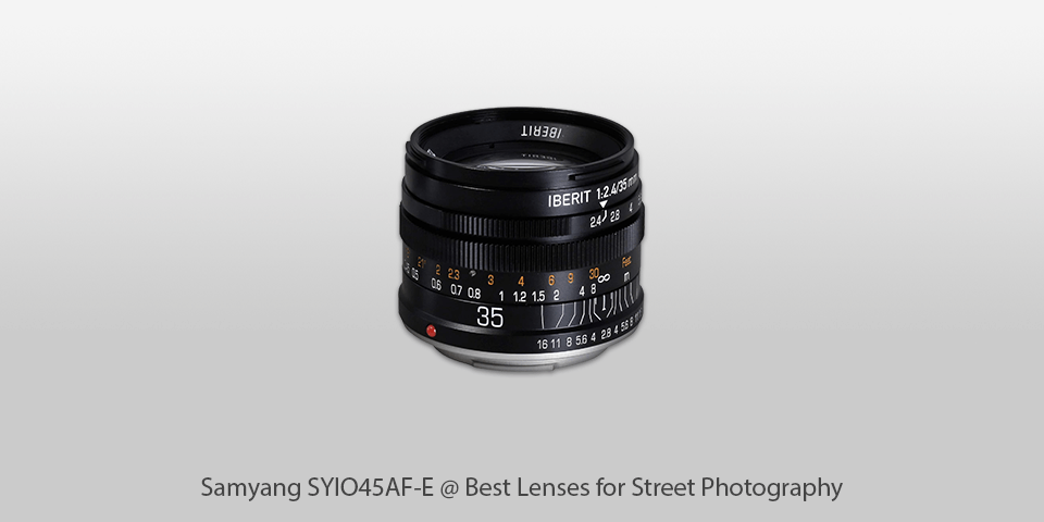 lens for street photography samyang syio45af-e