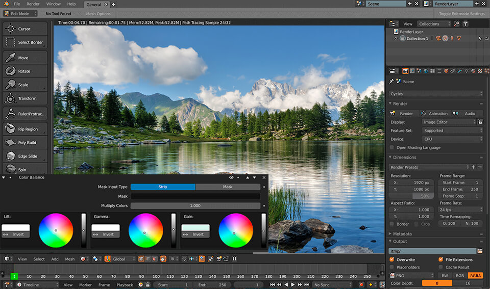 blender 1080p video editor