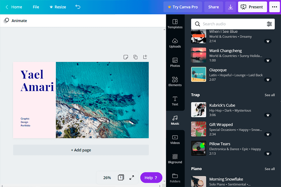 canva واجهة صانع الصور المصغرة
