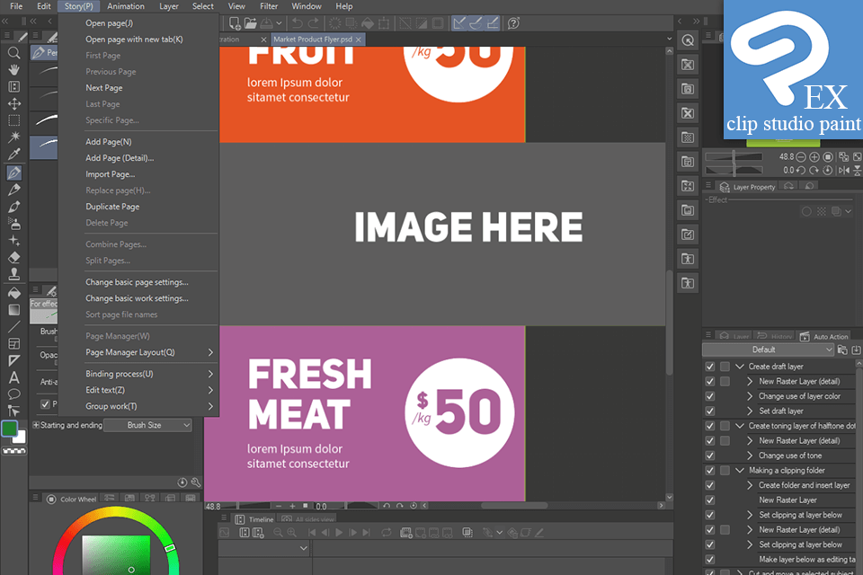 clip studio paint ex interface