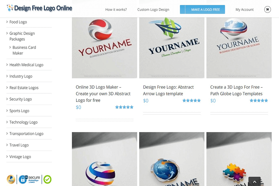 design free logo online 3d text and logo maker interface