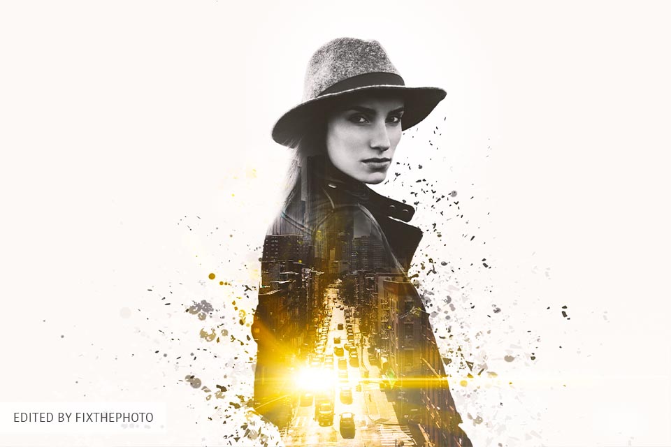 double exposure portrait