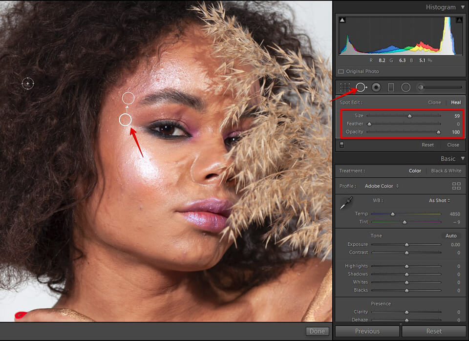 Fashion Photography Retouching Blemishes