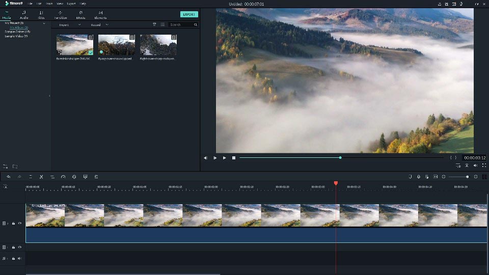filmora video editor timeline