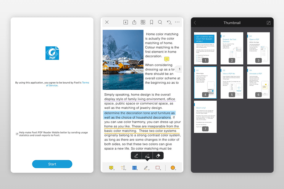 foxit pdf editor app interface