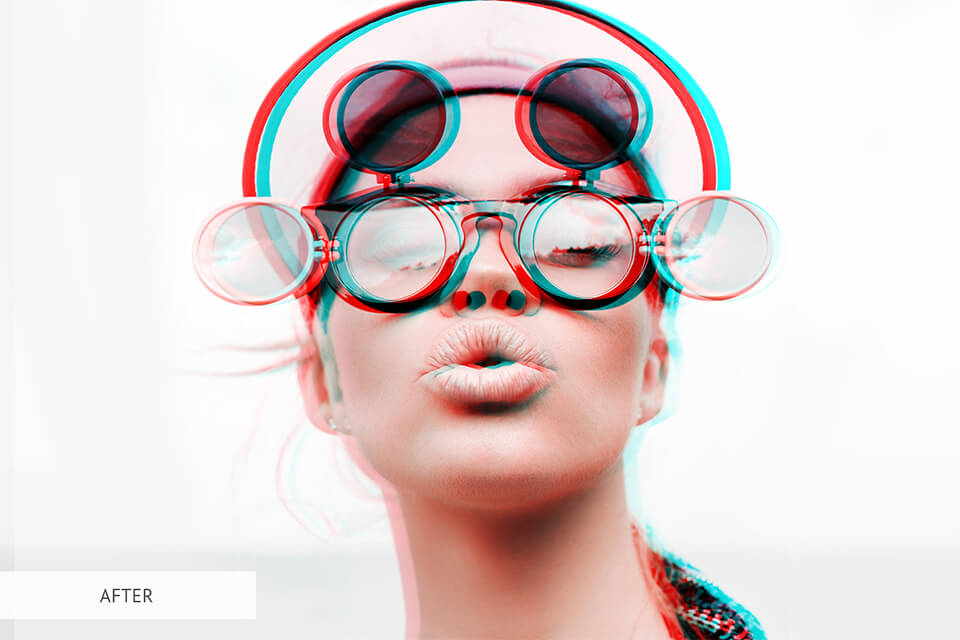 free chromatic aberration photoshop action lomo